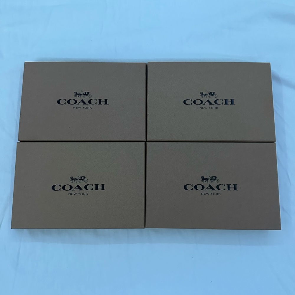 Coach Men's 3-in-1 Wallet Boxed Gift Set Signature Black/Black - Picture 2 of 4